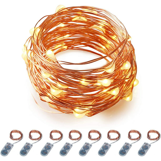 DecorNova 60 LED IP44 Waterproof Copper Wire String Lights 